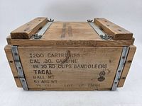 End view showing full military stencil text