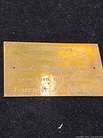 Front view showing full engraving and mounting holes