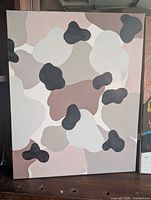 front view showing full abstract cowhide design