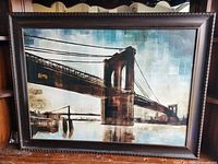 Front view of framed bridge canvas