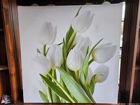 Front view of square tulip canvas print