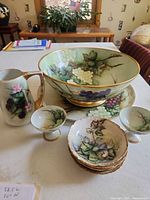 Full set showing all nine porcelain pieces