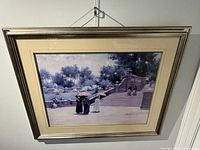 Front view of framed print showing full artwork, mat and frame