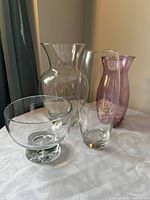 Group shot of all four glass vessels