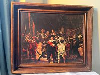 Front view of framed print showing image and frame detail