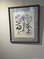 Front view of framed botanical print