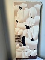 front view of entire canvas showing artwork and colours