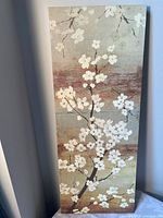 Front view of canvas showing full cherry blossom design