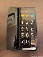 Top view of phone showing handset in place and full keypad