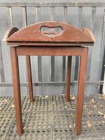 Front view of butler tray table assembled