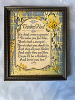 Front view of framed Art Deco motto print