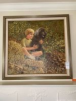 Frontal view of framed Helen Caswell painting on wall