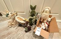 Group view of lot items in front of door