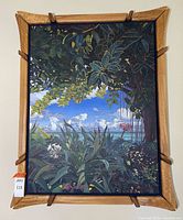 Framed painting full view on wall