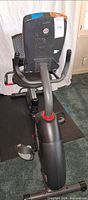 Front view of Schwinn 270 recumbent bike showing console, seat and pedals