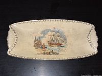 Top view showing entire decorative dish and design