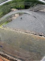 Embossed pattern and Fire-King marking on dish base