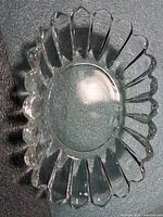 Top view showing oval shape and petal ridge pattern