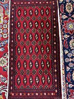 Full view of Turkman mat showing overall pattern and borders