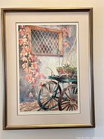 Full view of framed Barry Tate print with mat and frame