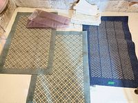 All three Madison rugs side by side showing colors and pattern
