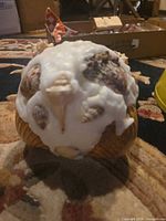 Front view showing shells and wax surface