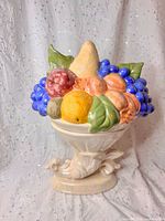 Full view of assembled cornucopia cookie jar front