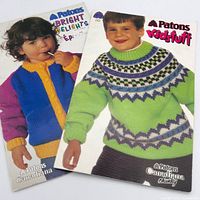 Front covers of both Patons pattern booklets