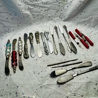 All 18 utensils laid out for full view