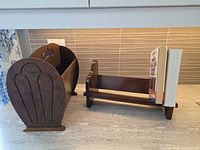 Both wooden racks side by side showing scale