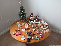 Full view of all Christmas décor items on table