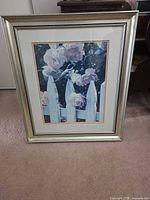 Framed Terry Isaac chickadee print front view