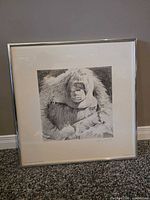 Front view of framed print showing artwork, frame, matting