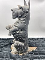 Left side view of cast iron Scottish Terrier doorstop