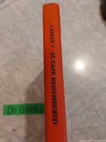 Spine showing title and author on orange cloth hardcover