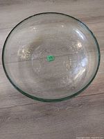 Top view showing full round shape and clear glass