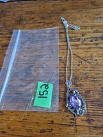 Full view of necklace with pendant and chain