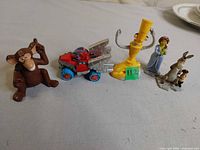 Group shot of all five toys lined up