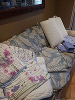 All items together on sofa