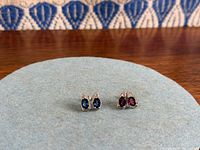 Both pairs of earrings front view