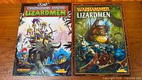 Front covers of both Lizardmen codex books