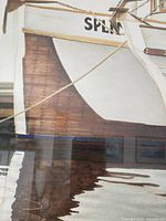 Close-up of boat bow and reflection