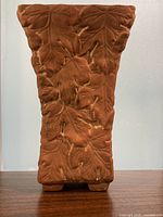 Front view showing leaf relief and shape