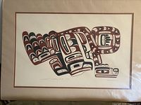 Full view of unframed Patrick Amos print on backing paper