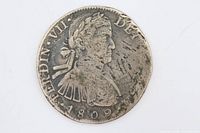 Obverse side showing bust of Ferdinand VII and date 1809