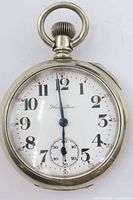 Front view showing dial, hands, numerals, sub-seconds and crown