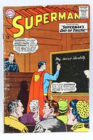 Front cover of Superman Issue No. 176 showing title, artwork, price and wear