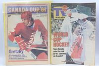 Front covers of both hockey publications