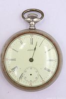 Front view showing dial, hands, case condition