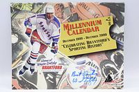 Front cover showing Gretzky image, title text and blue-ink autograph